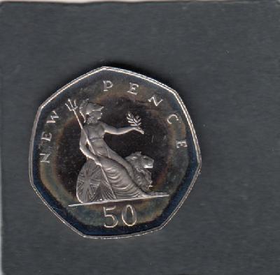 Beschrijving: 50 Pence ELIZABETH II
